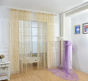 

Hot Sale 128 Large Hook Flocking Curtain Window Screen Multicolor Flocking Window Screen