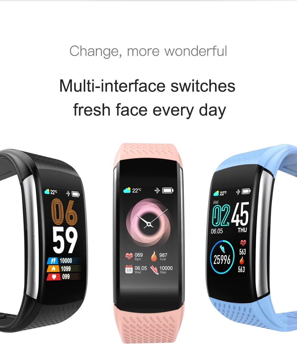 ECG PPG здоровье Смарт фитнес спортивный браслет кровяное давление монитор сердечного ритма водонепроницаемые часы для Xiaomi huawei Honor