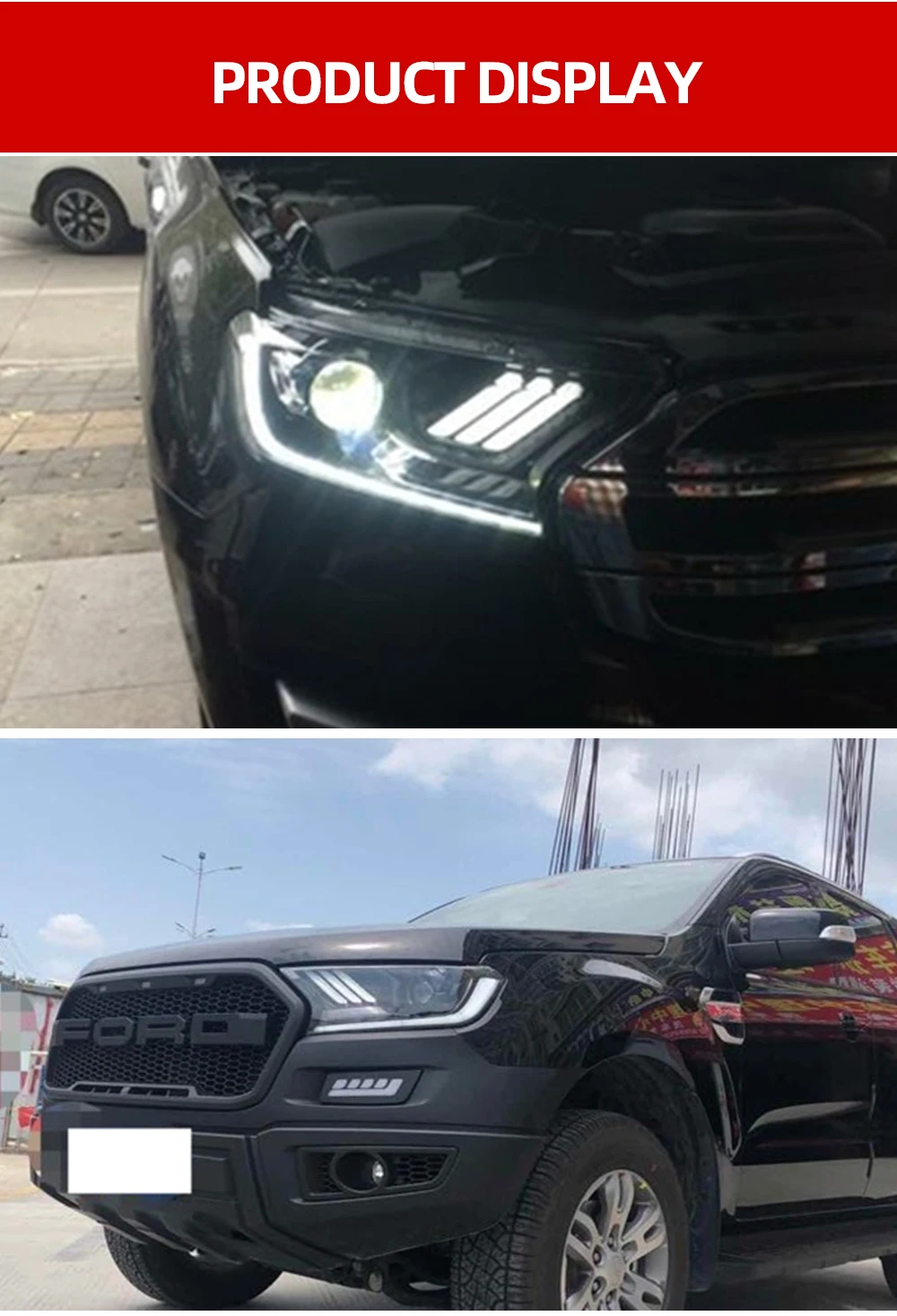 2 шт. для Ford Everest Ranger фары Динамический указатель поворота светодиодный DRL Hid Bi Xenon автомобильные аксессуары