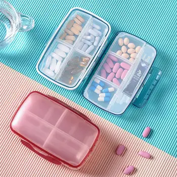 

Graded Lattice Pill Box Portable Medicine Box Simple Pill Case Plastic Pills Storage Box for Home Traveldrop shipping