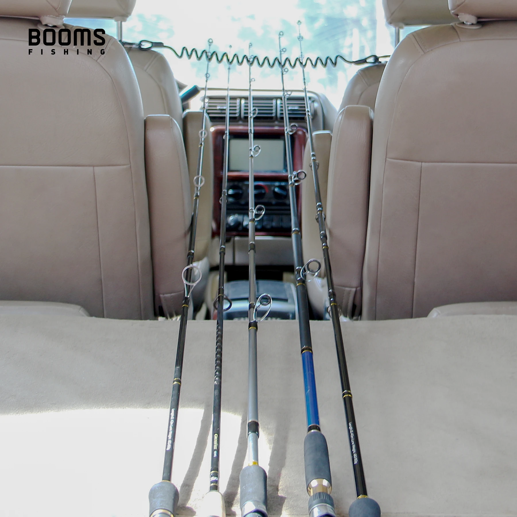 Booms Fishing VTC Vehicle Rod Transport Cord, Headrest Mount Coiled Rod  Holder