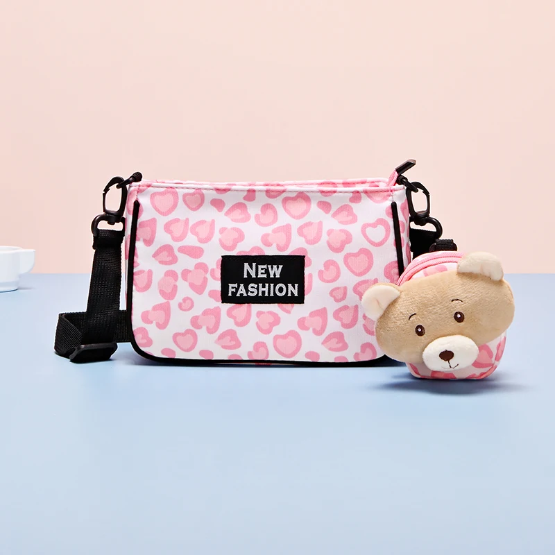 BQ Winter Style Sweet Cute Cartoon Mini Crossbody Purse Cross Body Single Shoulder Messenger Bag Set For Women Girls Casual