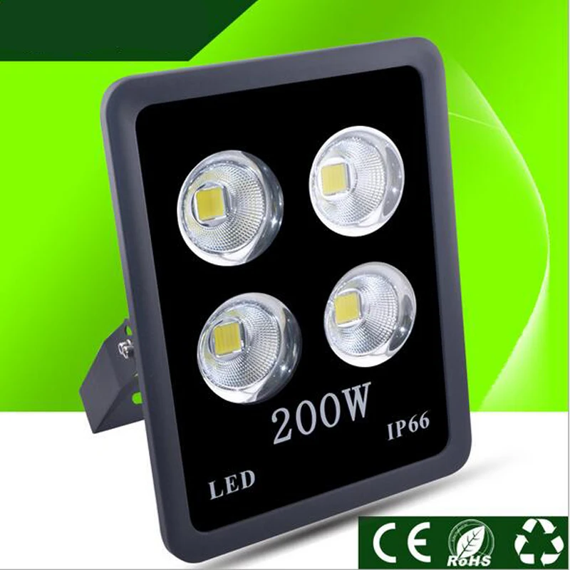 10 шт. COB Foco отражатель внешнее прожекторное Освещение 200 Вт AC85-265V 6000 К 3000 К садовый сарай Водонепроницаемый светодиодный наружный прожектор