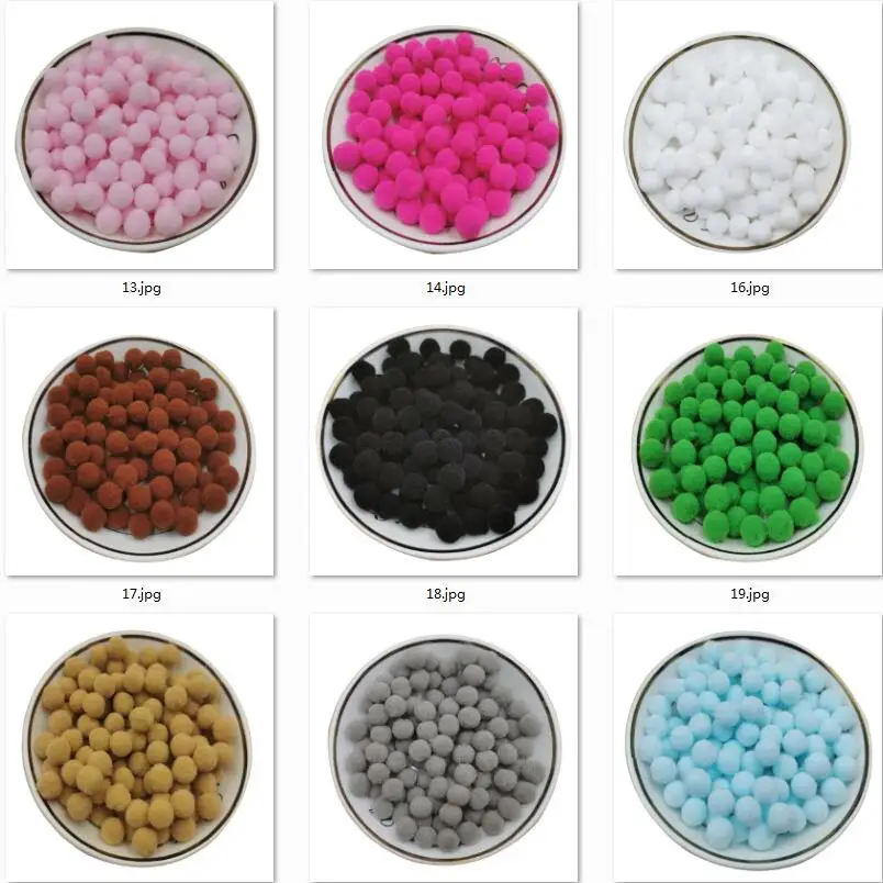 400pcs 8mm Mini Pompom Soft Multicolor Pom Poms Fluffy Plush Ball Children DIY Toys Christmas Decoration Sewing Craft Accssory craft supplies pom poms craft supplies fluffy ball accessories