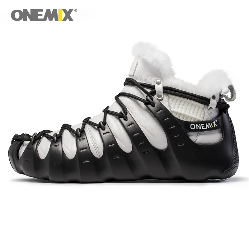 ONEMIX Man Warm Roma Winter Boots All Match Sport Outdoo Outdoor Trekking Shoe No Glue Sneakers Trends Trainers Walking Sneakers