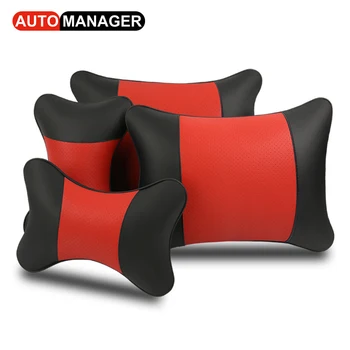 

Pu Leather Car Neck Pillows Comfortable Headrest Universal Auto Head Neck Rest Pillow for Most Cars Accessories