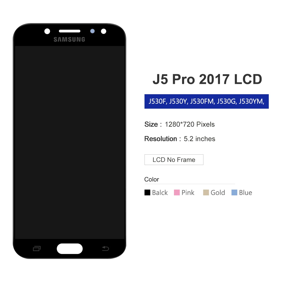 5 2 Lcd For Samsung Galaxy J5 17 J530 J530f Sm J530f Lcd Display Touch Screen Digitizer For Samsung J5 Pro Adjustable Display Aliexpress Cellphones Telecommunications