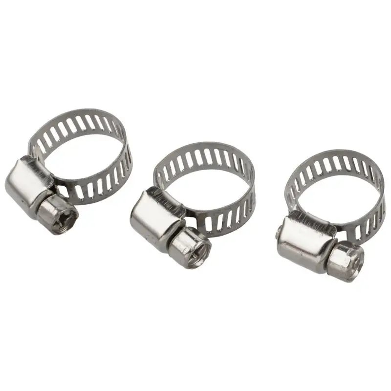16 Pcs Stainless Steel Adjustable Car Fuel Hose Clamp Pipe Sealing Clip 6-12 Mm