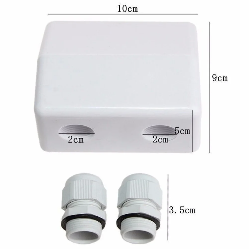 

White Double Cable Entry Gland Solar Panel Cable Gland Box For Caravan Boat Roof