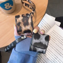 Leopard print Luxury Bluetooth Earphone Case For Airpods Case Cover Headphones Protective Cover Bag for airpods 1 2 case bag