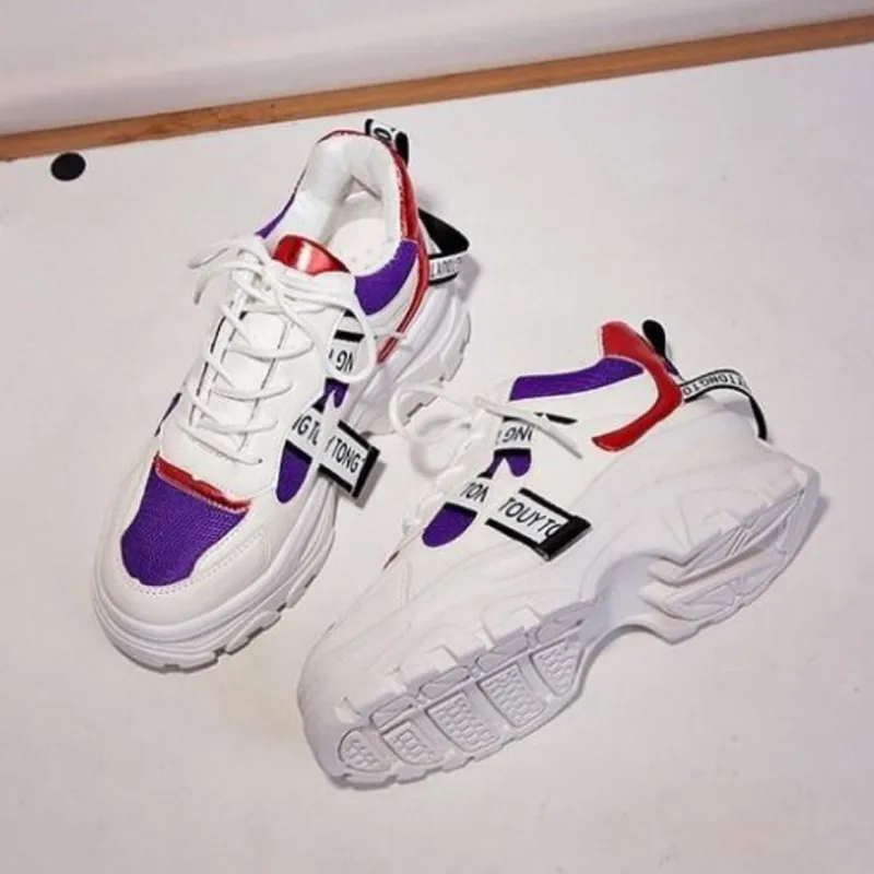 Женские кроссовки 2020 Весенняя женская повседневная обувь разноцветная на