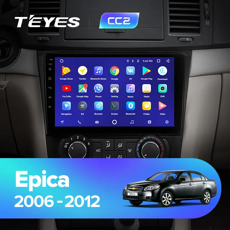 TEYES CC2 Штатная магнитола для Шевроле Эпика 1 поколение Chevrolet Epica 1 2006 2012 Android 8.1, до 8-ЯДЕР, до 4+ 64ГБ 32EQ+ DSP 2DIN автомагнитола 2 DIN DVD GPS мультимедиа автомобиля головное устройство