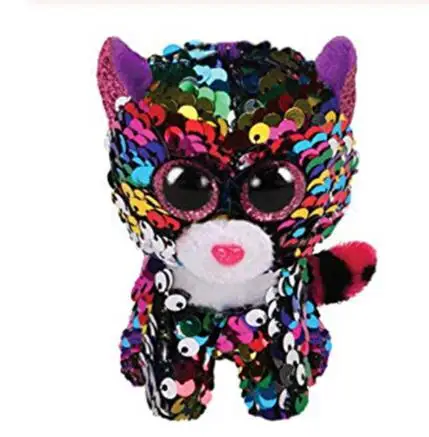 Ty Dotty Leopard Sequin Reg плюшевые игрушки животных 15 см