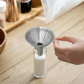 

Stainless Steel Mini Funnel Detachable Large Diameter Funnel with Filter