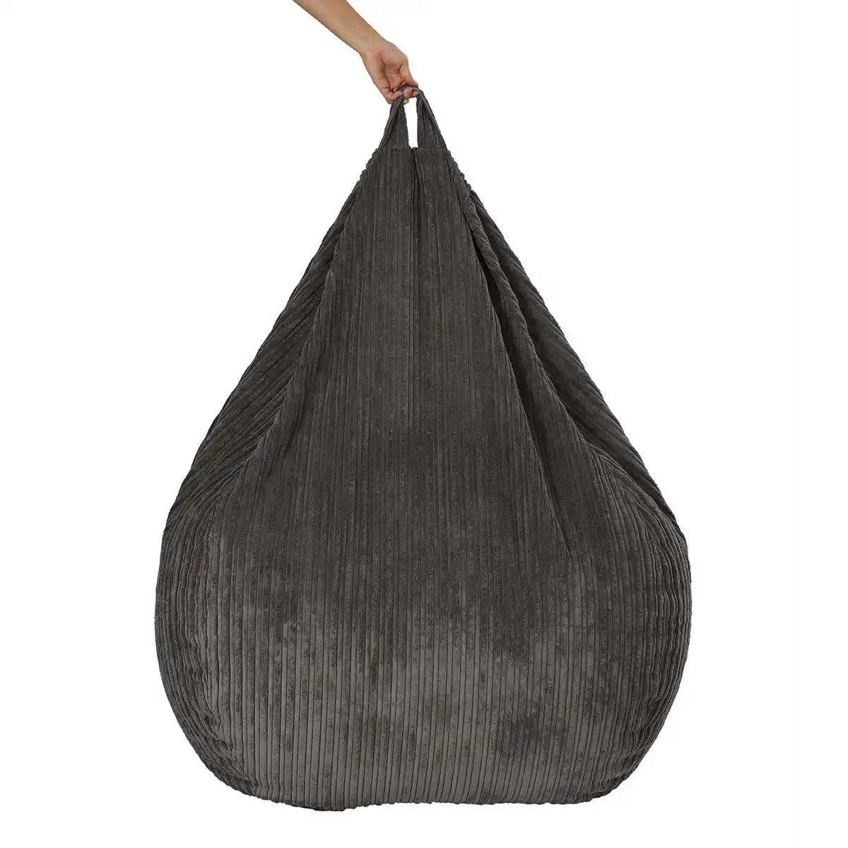 Большой ленивый BeanBag чехлы для диванов стулья без наполнителя вельветовый шезлонг кресло мешок пуф слоеного дивана татами гостиной серый