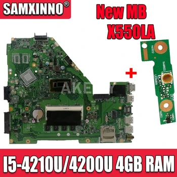 

Akemy X550LA Motherboard For ASUS A550L X550LD R510L X550LC X550L X550LB laptop Motherboard Mainboard I5-4210U/4200U 4GB RAM