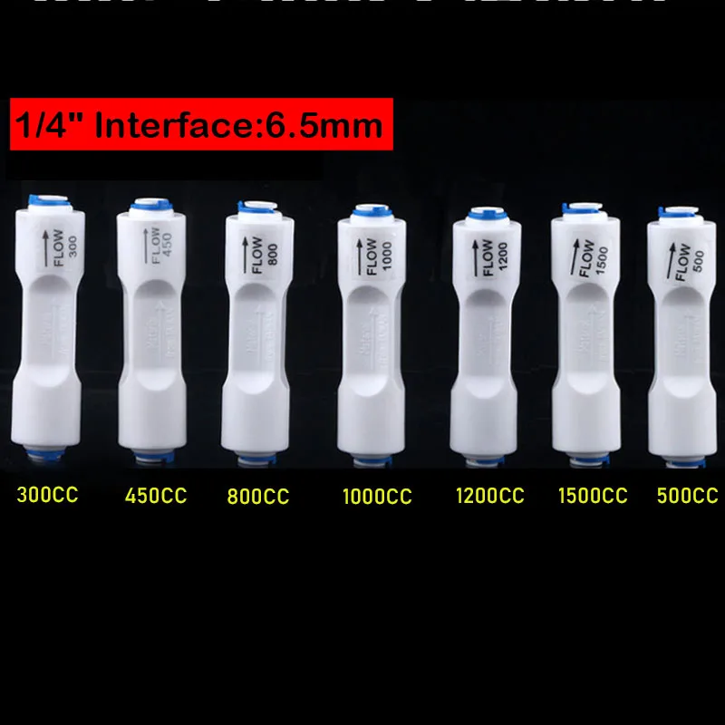 Restrictor Od-Hose-Reverse-Osmosis Water-Flow-Regulater Fittiing Quick-Pipe 300CC-1500CC