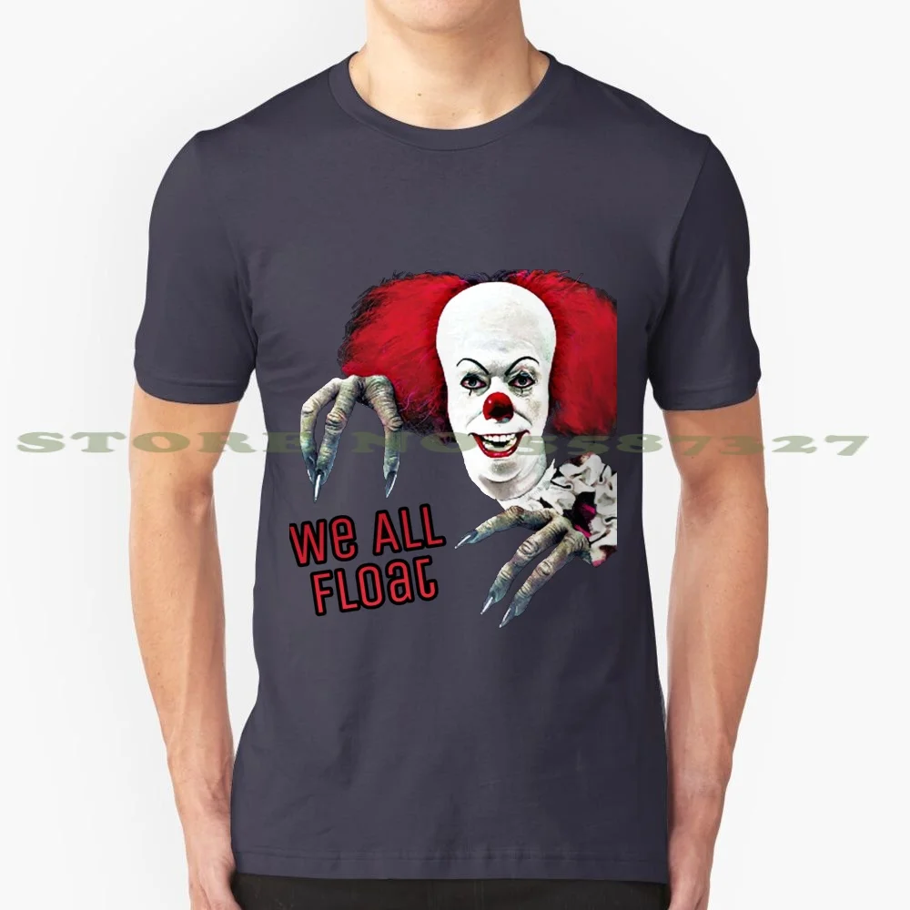 It We All Float Black White Tshirt For Men Women It Clown Movie