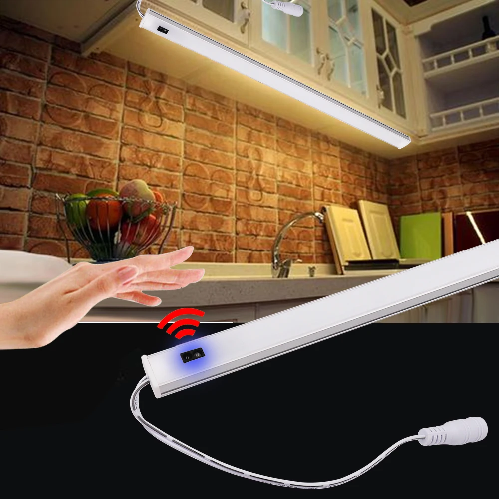 Description Picture 2 of itemDC 5V 12V USB LED Light Hand Sweep Sensor Under Cabinet Bar Light Night Lamp for Kitchen Cabinet Wardrobe Lamp 30/40/50cm