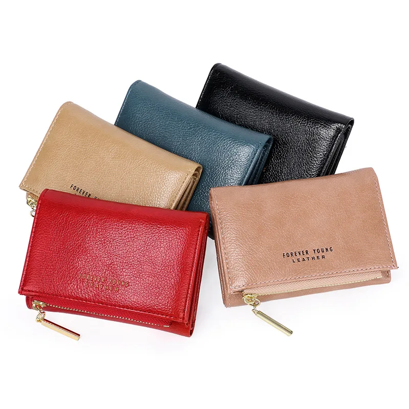 Модный женский кошелек, новинка, из искусственной кожи, cartera mujer, Женский Роскошный кошелек для монет, кредитница, три сложения, короткий, милый кошелек