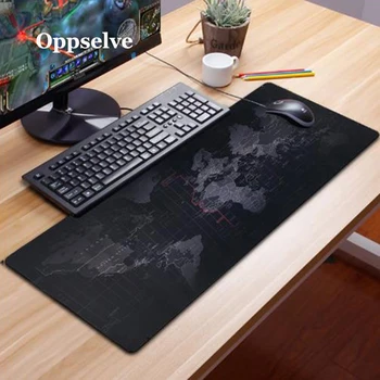

Gaming Mouse Pad Large Gamer Big Mouse Mats Computer Mousepad XXL Silicone Mause Pad Keyboard Table Mats World Map Print Cushion