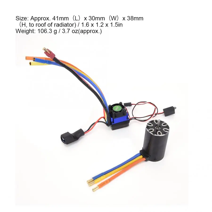 

Hot Surpass Hobby 550 2600KV Brushless Motor 60A ESC RC Car Accessory Spare Part Model Car Parts Motor Electric Speed Controller