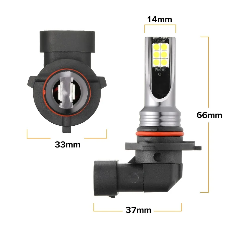 Lâmpada de Farol de Milha Led para Auto Casual Mini h7 Hb3 - 9005 Hb4 9006 3000k 6000k 8000k Luzes 12v h8 H11 Led 16 Cheap Lâmpadas do farol do carro (LED)