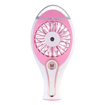 

ABVP Summer Use Mini Portable Electric Cooling Fan+Face Humidifier 23Ml Handy Facial Nano Mister Sprayer Usb Chargeable Beauty C