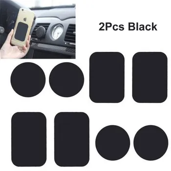 

2pcs Black Metal Universal Plate disk iron sheet for Iphone samsung Round Square Magnet Magnetic Car mobile Phone Stand holder