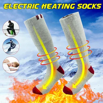 

Women Men Washable Foot Warmer Winter Absorb Sweat Breathable Electric Heated Socks Hiking Climbing Outdoor Sports Battery Case