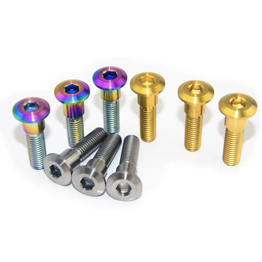 

Titanium Bolts for Motorcycle Modify Caplier M8 20/25/30/33mm Shoulder DIY Disc Head Titanium Screws Ti Bolt Ti Fastener