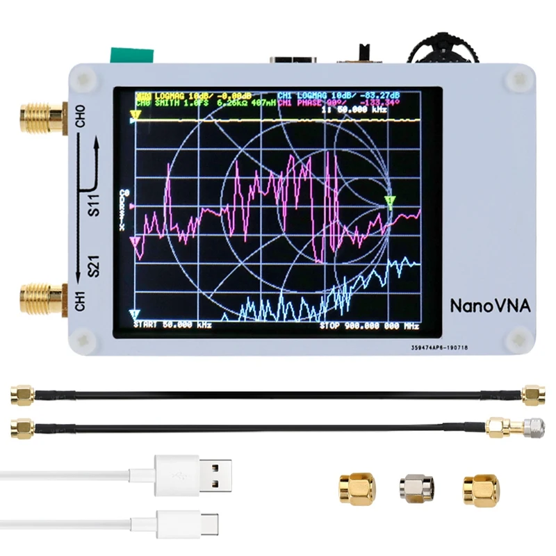 Nano VNA Vector сетевой анализатор экран нажатия 50 кГц-900 МГц цифровой коротковолновый MF