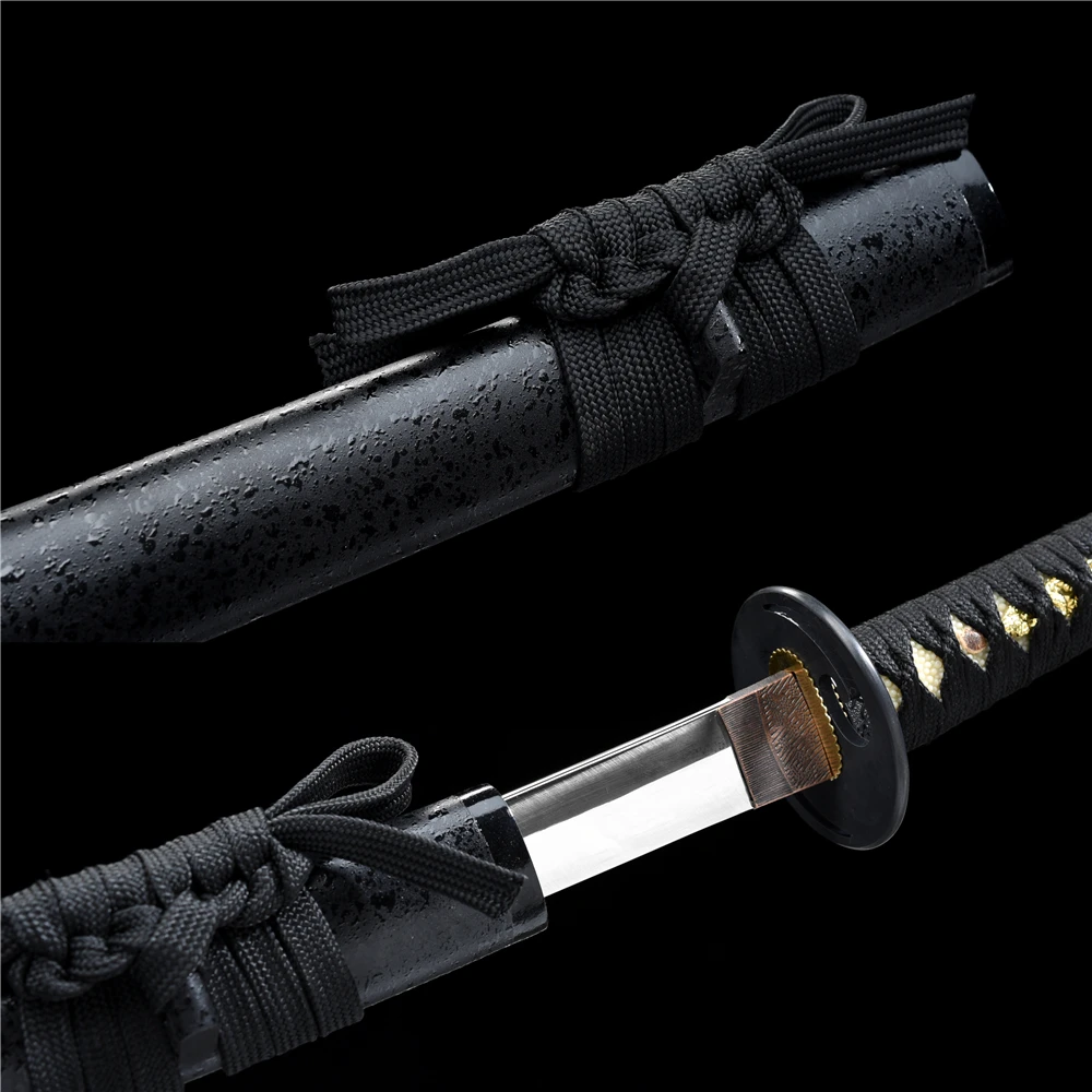 Practice Not Sharp Stainless Katana Sword Samurai Zinc Alloy Steel Full Tang Blade Iron Tsuba Wood Saya
