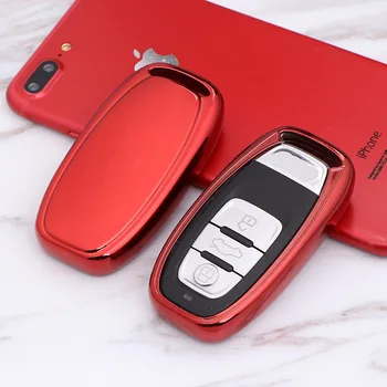 

For Audi A1 A3 A4 A5 A6 A7 A8 Quattro Q3 Q5 Q7 2009 2010 2011 2012 2013 2014 2015 Car TPU Remote Smart Key Cover Fob Case Shell