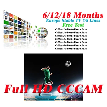 

18 Months cccams 7 Lines Spain CCCAM for Europe TV Receiver Portugal Full HD Cccam Cline Best Fast and Stable for V8 NOVA V9