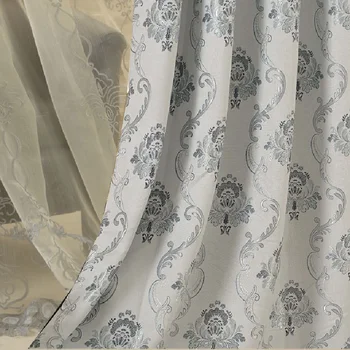

Modern Simple Linen Jacquard Curtain for Bedroom high shade Cloth European Curtain For Living Room Cheap Price European Curtains
