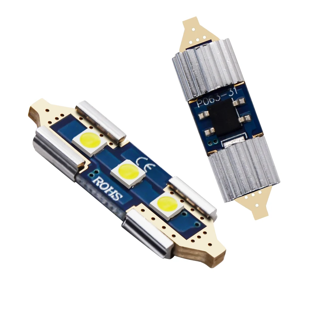 2 шт./лот гирлянда светодиодная лампа C5W C10W 3030 SMD 6 Автомобильная Canbus без ошибок 31 мм
