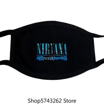 

Nirvana Mask Nevermind Album W/ Song List Titles Back New Authentic S-2Xl Washable Reusable Mask with