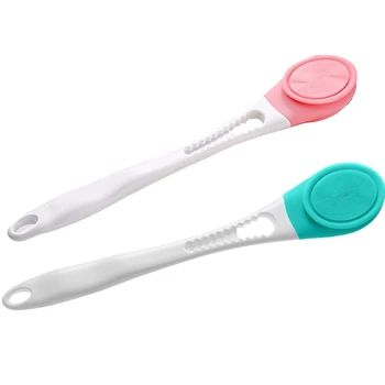 

Bath Brush, Electric Massage Bath Instrument, Sonic Vibration Long Handle Bath Brush, Silicone Waterproof Back Squat Bath Brush