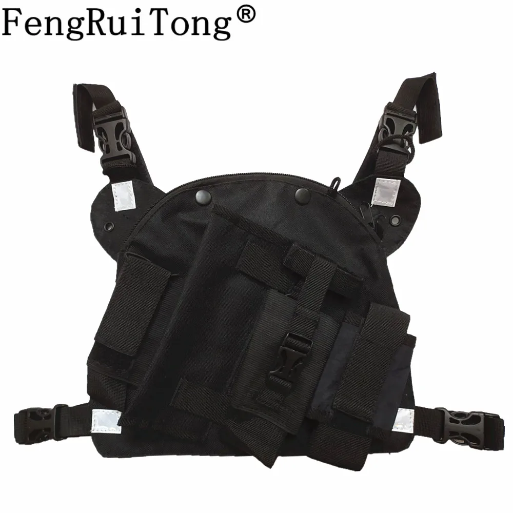 Radio Chest Harness Chest Front Pack Pouch Holster Vest Rig Chest Bag for Walkie Talkie Motorola Baofeng UV-5R  UV-9R TYT Wouxun radios pocket radio chest harness chest front pack pouch holster vest rig carry case for 2 way radio walkie talkie for baofeng 8