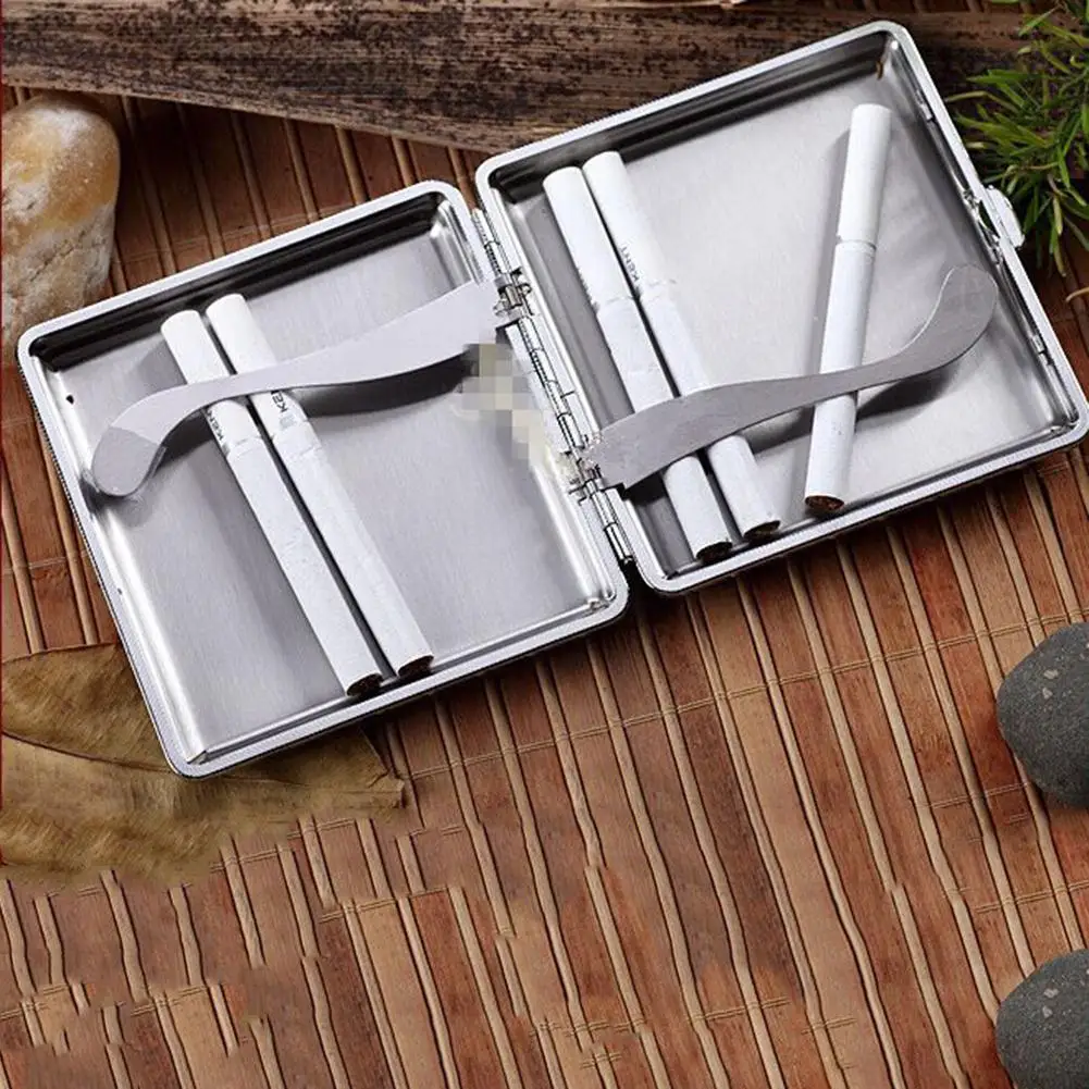 Leather Cigarette Case Automatic Cigarette Box Fashion Personalized Smoking Supplies #BW