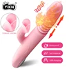 Heating Powerful Telescopic Vibrator For Women Tongue Licking Sex Toys Soft Silicone Clitoris Massage Stick Female Masturbators 1