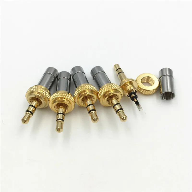 10pcs Mini 3.5mm 3pole Screw Locking Stereo Jack 3.5 Audio Plug For Diy  Soldering Wire Connector Silver - Connectors - AliExpress