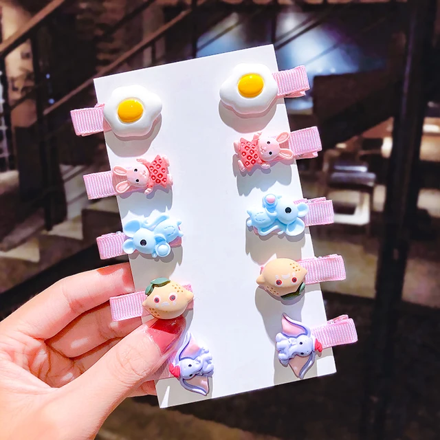10PCS/Set New Girls Cute Cartoon Ice Cream Unicorn Hair Clips Kids Lovely Hairpins Headband Barrettes Fashion Hair Accessories 29
