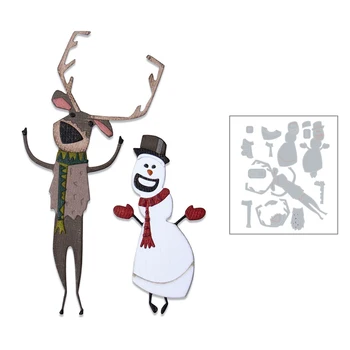 

2020 Snowman Reindeer Festival Celebrate New Metal Cutting Dies For DIY Scrapbooking Paper Card Decor Embossing Craft Dies Cut