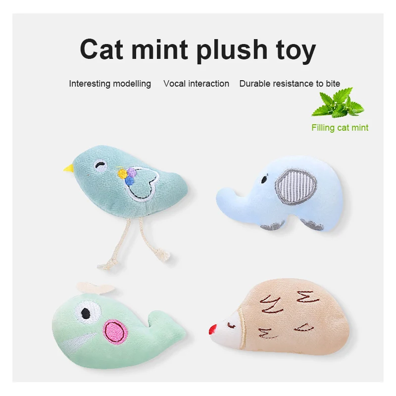 homemade dog toys Cat Toy Catnip Interactive Plush Stuffed Chew Pet Toys Claw Funny Cat Mint Soft Teeth Cleaning Toy For Cat Kitten Pet Products homemade cat toys