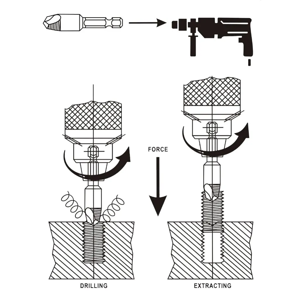 MOQIU 4 шт. сверло Винт экстрактор сломанный поврежденный набор сверл скорость выключения шурупа болт экстрактор инструмент для удаления