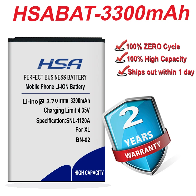 High Quality Mobile Phone Batteries BN-02 3300mAh Battery for Nokia XL / 4G RM-1061 RM-1030 RM-1042 RM 1061 | Мобильные телефоны и