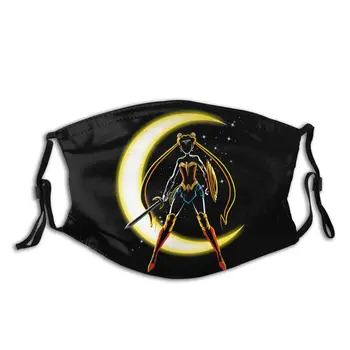 

Hip Hop Sailor Moon Graphic Print Reusable Face Mask High Quality Anti Bacterial Dust With PM2.5 Filters