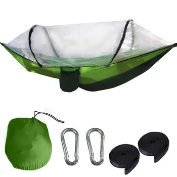 

Camping/Garden Hammock With Mosquito Net Outdoor Furniture 1-2 Person Portable Hanging Bed Strength Parachute Fabric Sleep Swing